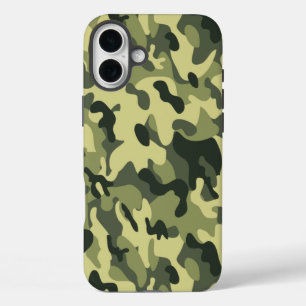 Coque Pour iPhone 16 Plus Camo vert