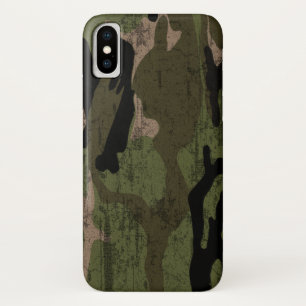 Coque iPhone X Camo vert affligé