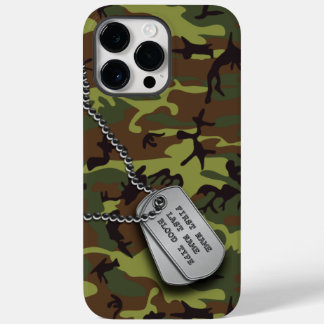 Coque Pour Pour iPhone 14 Pro Max Camo vert avec étiquette de chien