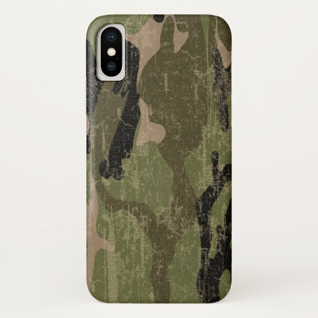 Coques Case-Mate iPhone Camo vert fané (Dos)