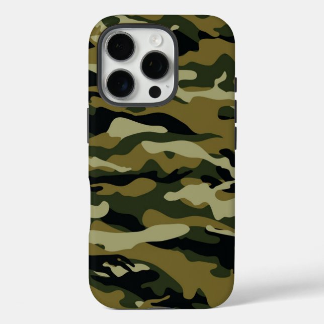 Coques Case-Mate iPhone Camo vert foncé (Verso)
