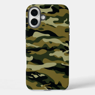 Coque Pour iPhone 16 Plus Camo vert foncé