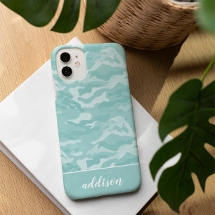Coque Pour iPhone 16 Camo Vert Monnaie Cute Personnalisé