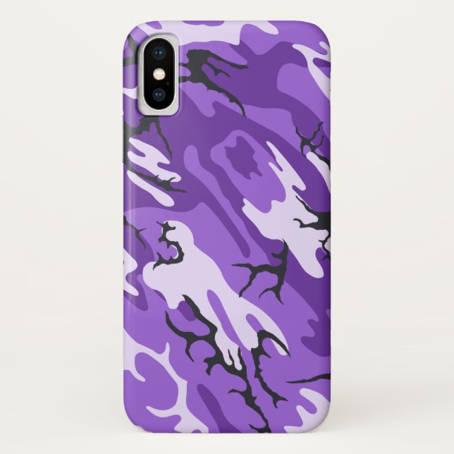 Coques Case-Mate iPhone Camo violet (Dos)