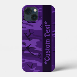 Case-Mate iPhone Case Camo violet foncé avec texte personnalisé