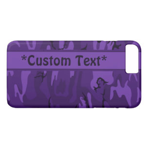 Coque Case-Mate Pour iPhone Camo violet foncé avec texte personnalisé