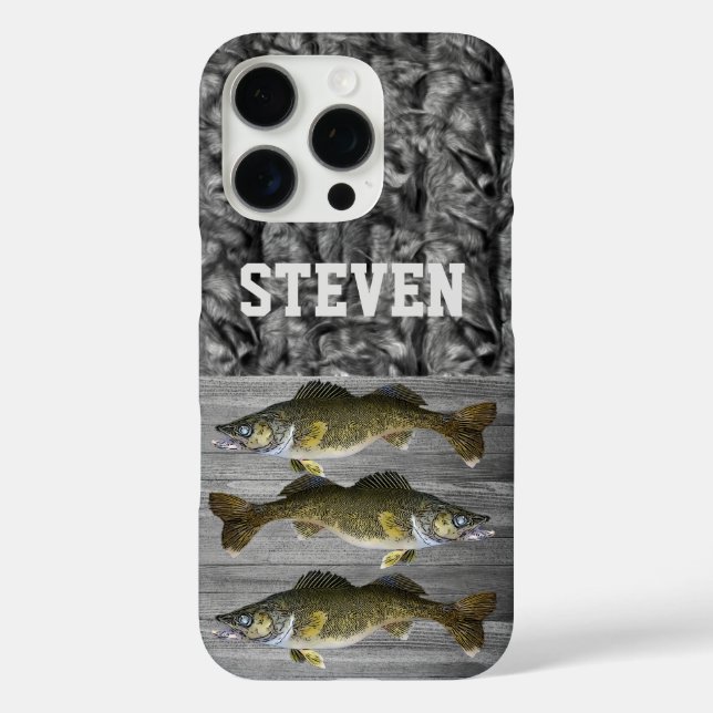 Coques Case-Mate iPhone Camo Walleye Nom de pêche Hommes Cool sportif (Verso)