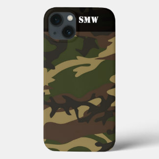 Etui iPhone 13 Camoflauge Militaire Camo Green Personnalisé
