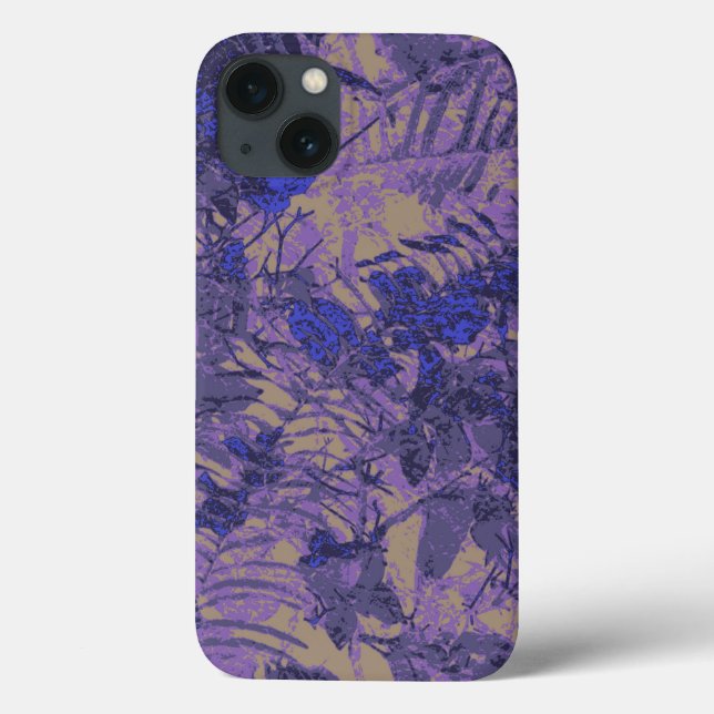 Coques Case-Mate iPhone Camouflage against blue flower (Verso)