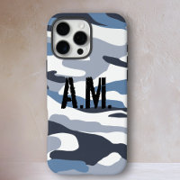 Camouflage armée Monogramme bleu