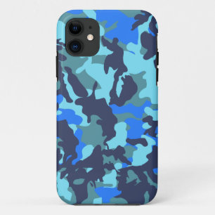 Coque iPhone 11 Camouflage bleu