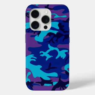 Coque Case-Mate iPhone Camouflage bleu foncé et violet