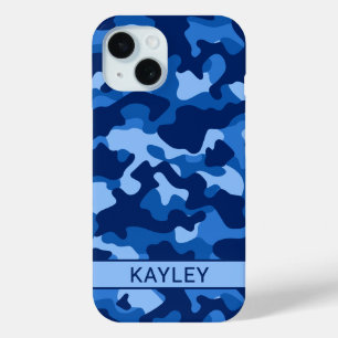 Coque Case-Mate iPhone Camouflage Bleu Personnalisé