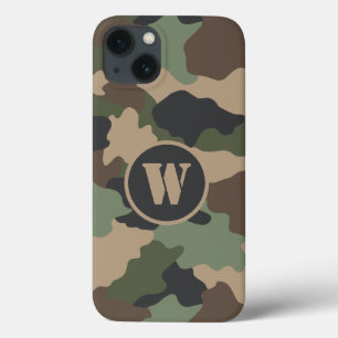 Case-Mate iPhone Case Camouflage Bois Camo Kaki Tan Noir Monogramme
