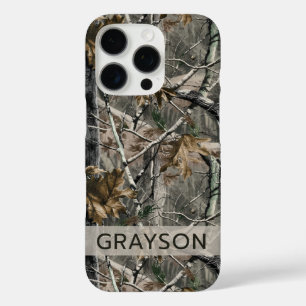 Coque iPhone 16 Pro Camouflage Branches de Forêt Personnalisé