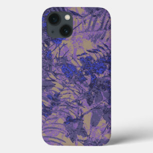 iPhone 13 Case Camouflage contre la fleur bleue