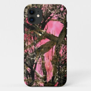 Coque iPhone 11 "Camouflage de rose et de vert "