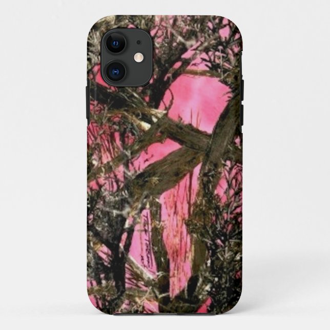 Coques Case-Mate iPhone "Camouflage de rose et de vert " (Dos)