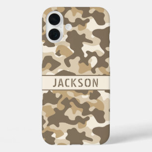 Coque Pour iPhone 16 Plus Camouflage Désertique Personnalisé