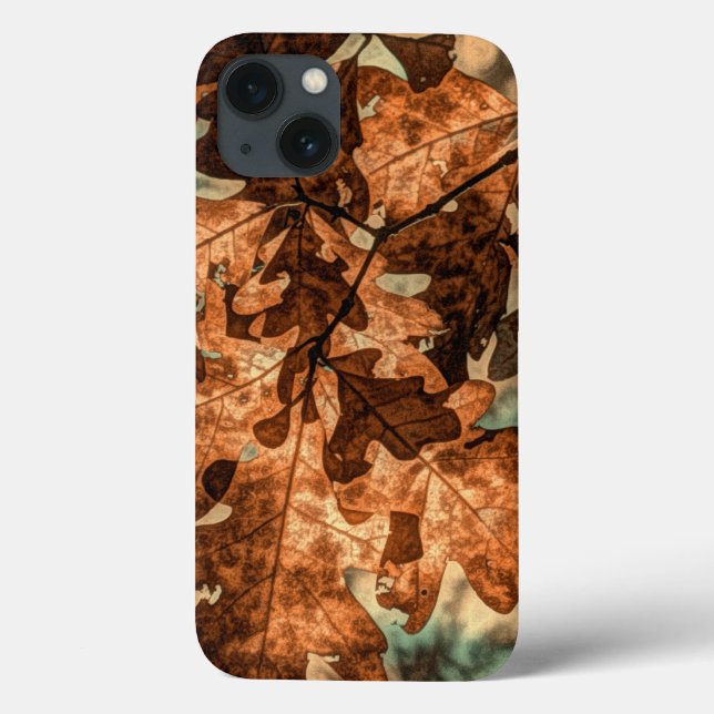 Coques Case-Mate iPhone camouflage Feuilles d'automne Orange Chute Foliage (Verso)