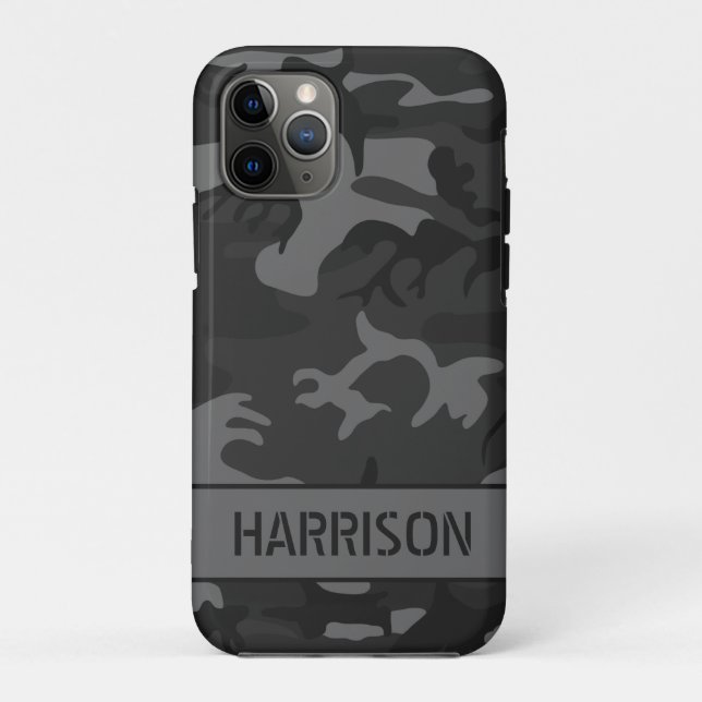 Coques Case-Mate iPhone Camouflage gris (Dos)