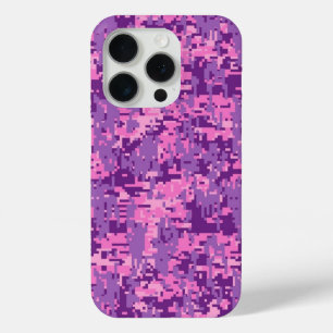 Coque Case-Mate iPhone Camouflage numérique Fuchsia rose sur un