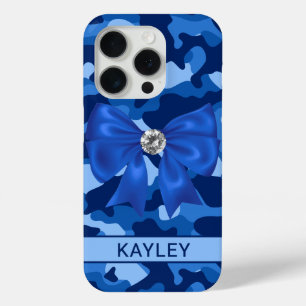 Coque Case-Mate iPhone Camouflage personnalisé bleu clinquant