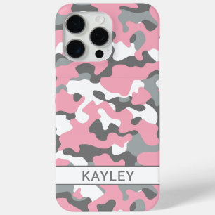 Coque Case-Mate iPhone Camouflage Personnalisé Rose et Gris