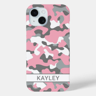 Coque Case-Mate iPhone Camouflage Personnalisé Rose et Gris