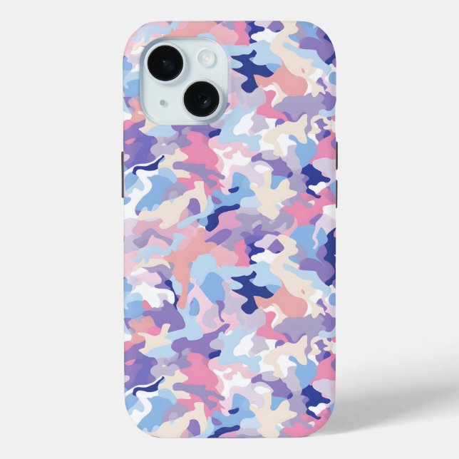 Coques Case-Mate iPhone Camouflage Purple Pastel (Verso)