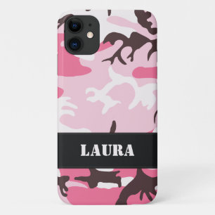 Coque iPhone 11 Camouflage rose