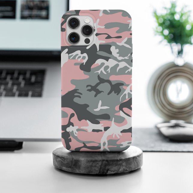 Coques Case-Mate iPhone Camouflage rose et gris, Militaire, Armée (Créateur téléchargé)