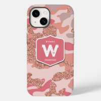 Camouflage Rose Gold Blush Pink Camo Motif de l'ar