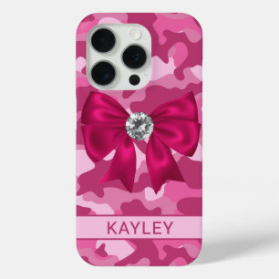 Coque Case-Mate iPhone Camouflage Rose Pailleté Personnalisé