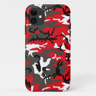 Coque Case-Mate Pour iPhone Camouflage rouge de région boisée