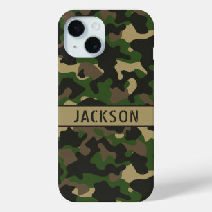 Coque Case-Mate iPhone Camouflage Vert Marron Personnalisé