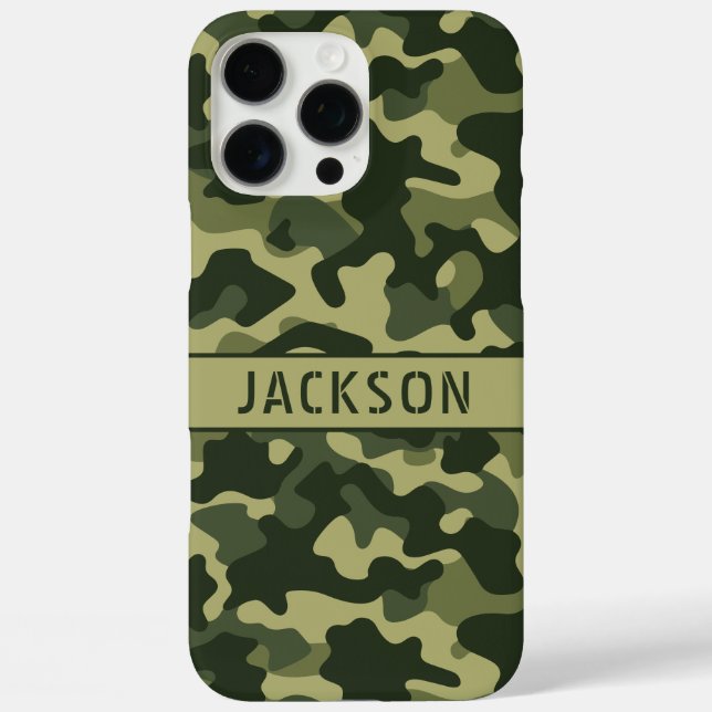 Coques Case-Mate iPhone Camouflage Vert Personnalisé (Verso)