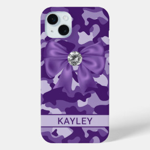 Coque Case-Mate iPhone Camouflage Violet Personnalisé Brillante
