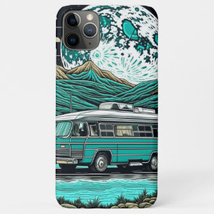 Case-Mate iPhone Case Camper vintage Turquoise RV dans les montagnes