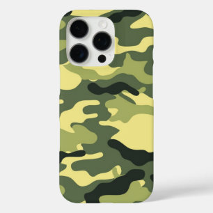 Coque iPhone 16 Pro Camping Chasse Camouflage vert