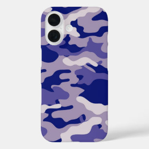 Coque Pour iPhone 16 Camping Chasse Camping Camouflage bleu
