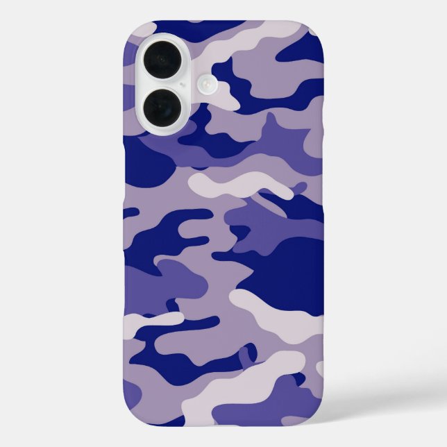 Coques Case-Mate iPhone Camping Chasse Camping Camouflage bleu (Verso)
