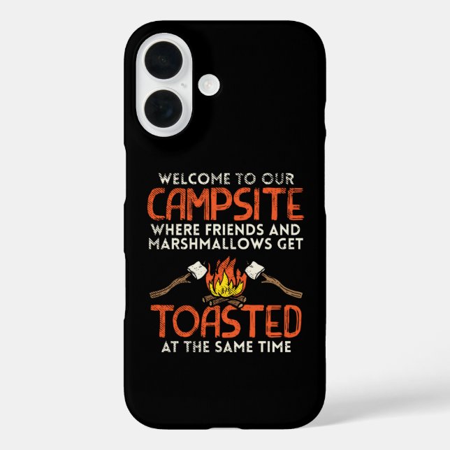 Coques Case-Mate iPhone Camping feu et Marshmallows (Verso)