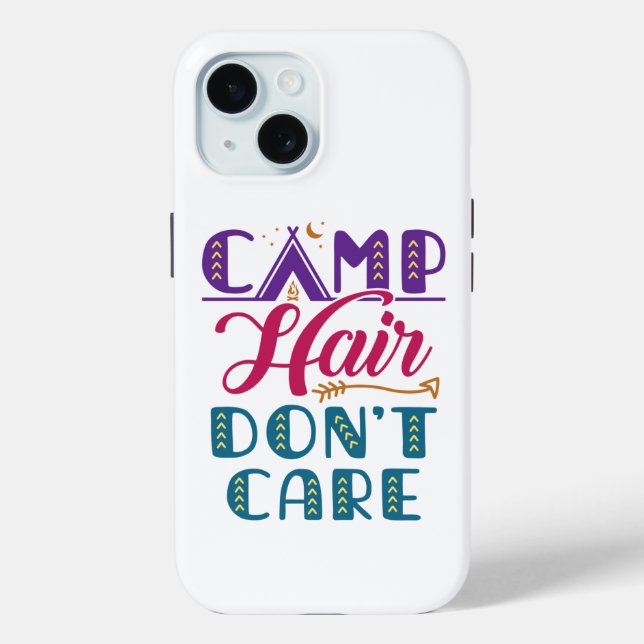 Coques Case-Mate iPhone Camping Hair Don't care Camper Camping Glamper (Verso)