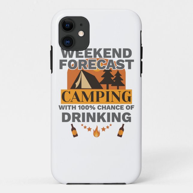Coques Case-Mate iPhone Camping Venin Weekend Camping 100% Chance of Drink (Dos)