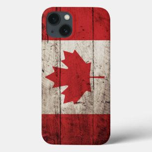 Case-Mate iPhone Case Canada Flag on Old Wood