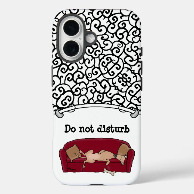 Coques Case-Mate iPhone Canapé Greyhound (fawn) Chien Lazy Dormir Drôle (Verso)