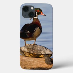 Etui iPhone Case-Mate Canard branchu mâle debout sur une Tortue à oreill