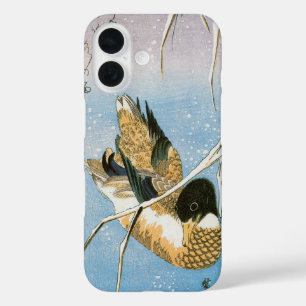 Coque Pour iPhone 16 Canard sauvage Nage neige Laden Reeds par Hiroshig