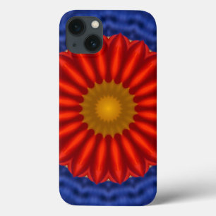 Case-Mate iPhone Case Canard sur fond bleu avec kaléidoscope rouge